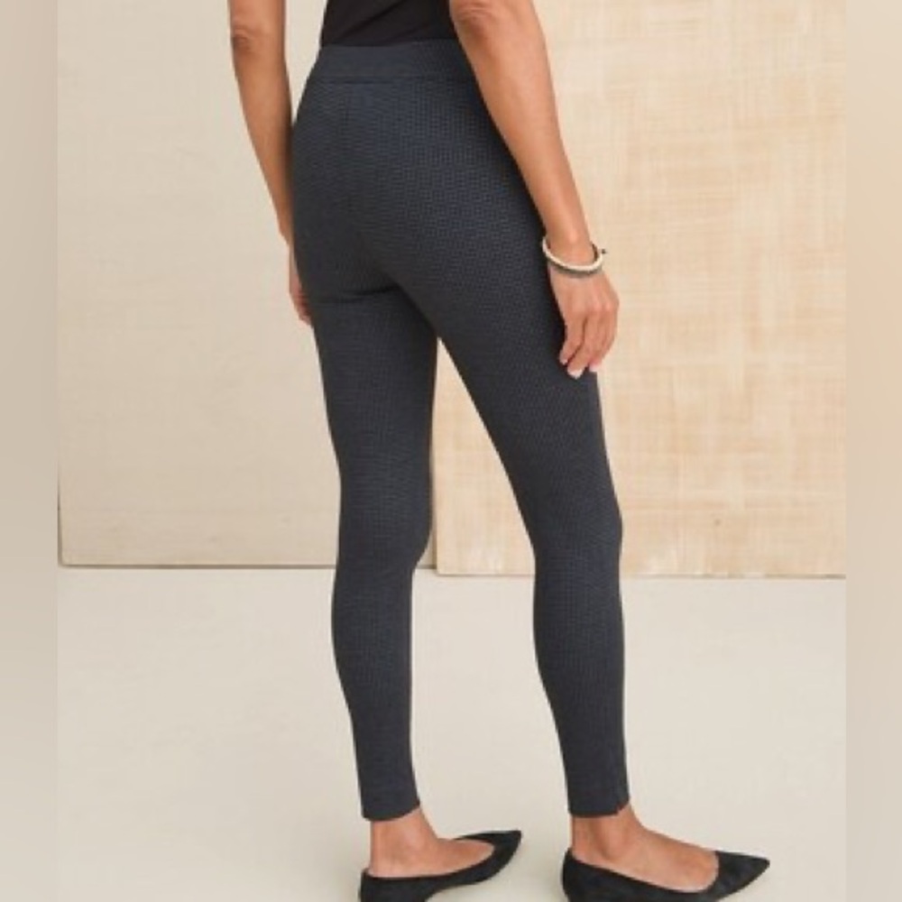 Loft Gingham Ponte Pattern Business Style Leggings Pants